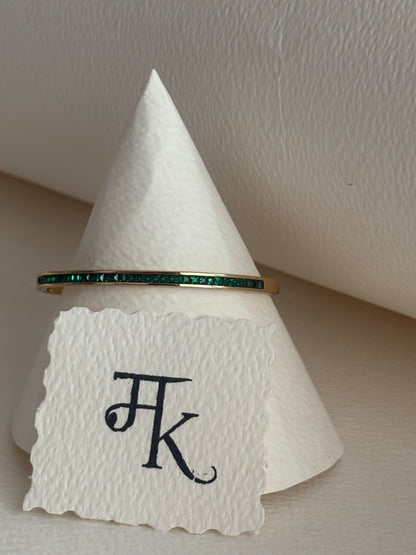 The Linear Emerald Cuff