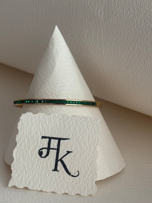 The Linear Emerald Cuff