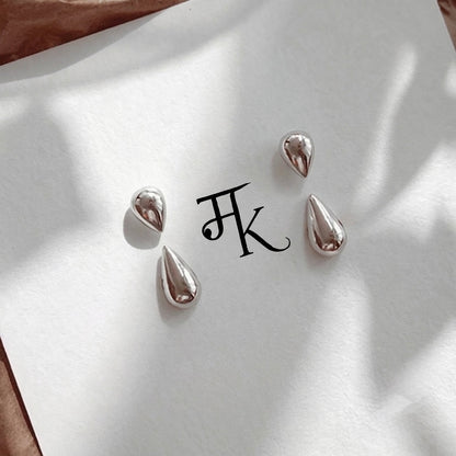 The Liquid Metal Droplet Studs (Silver)