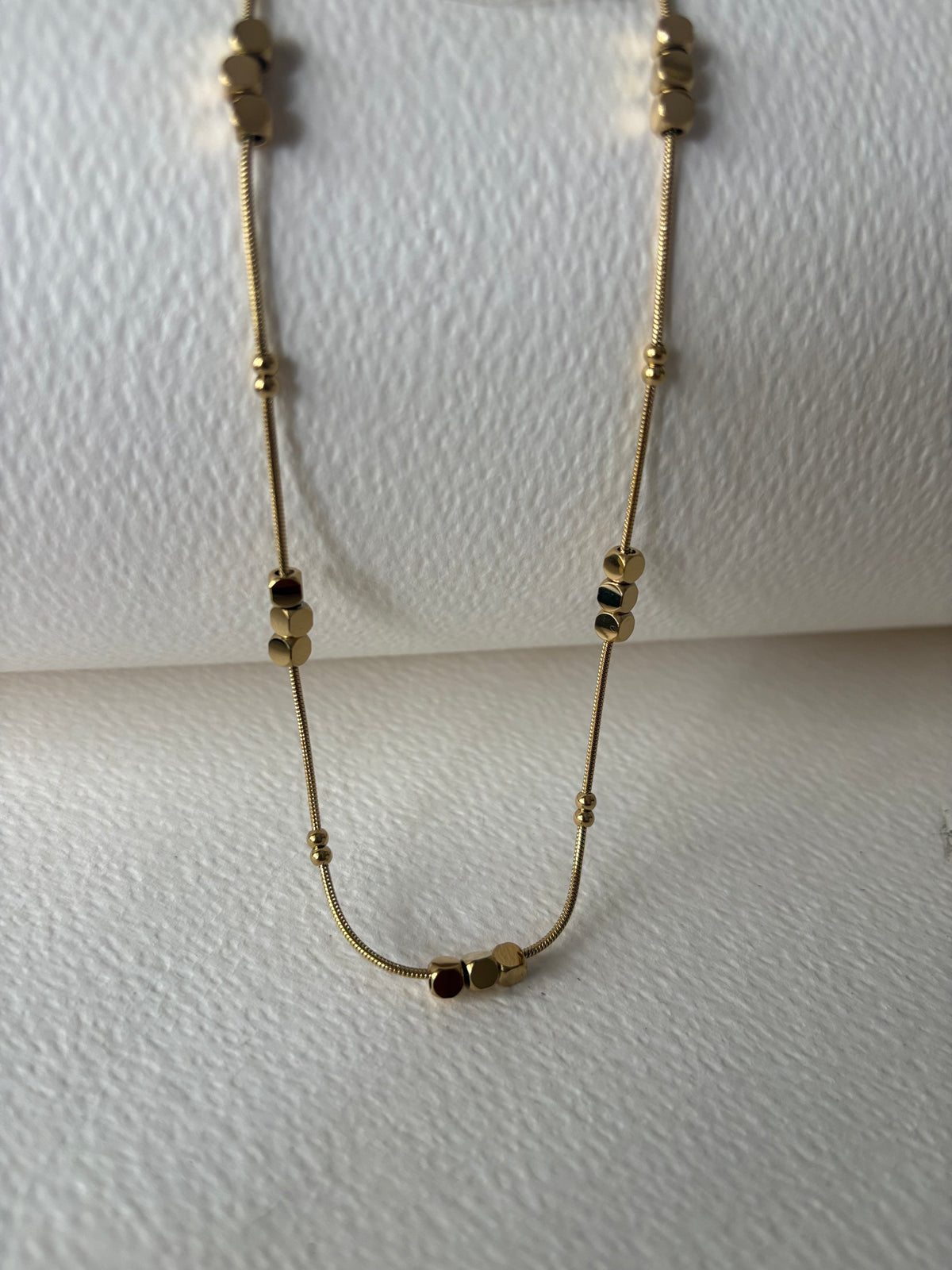 The Golden Amber Cube Necklace