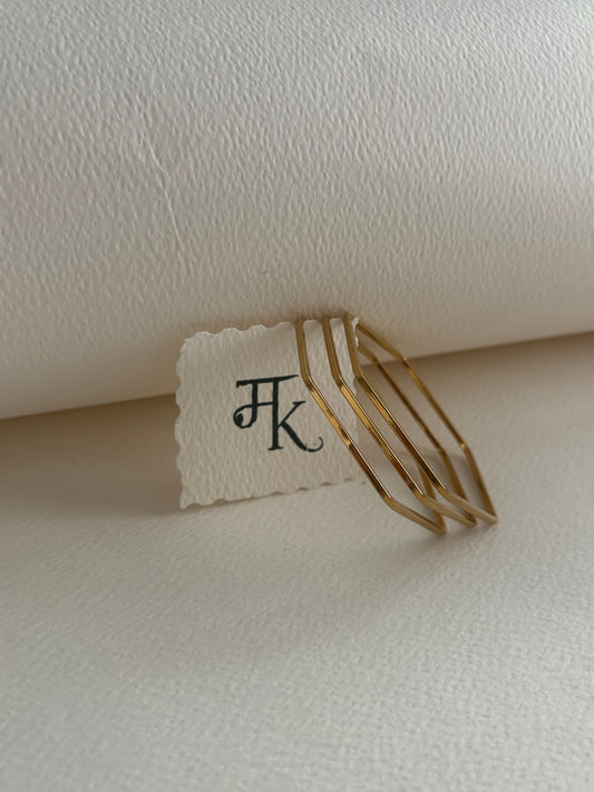The Hexa Geometric Bangle Trio