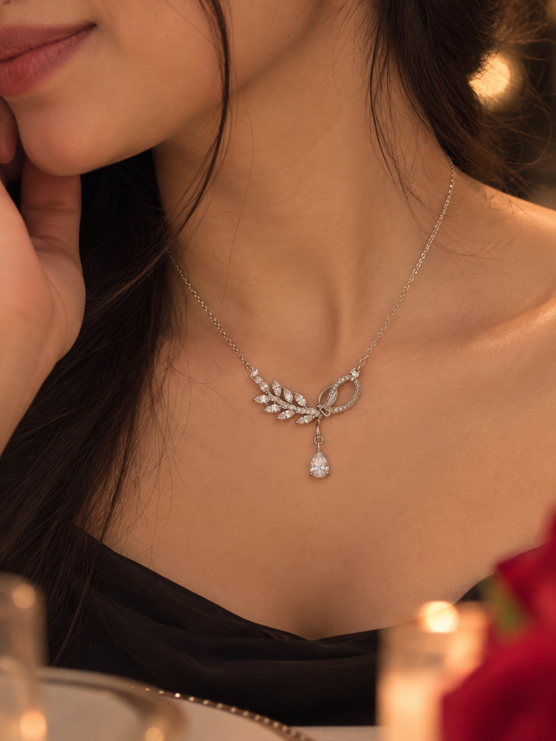 The Crystal Bow & Branch Choker