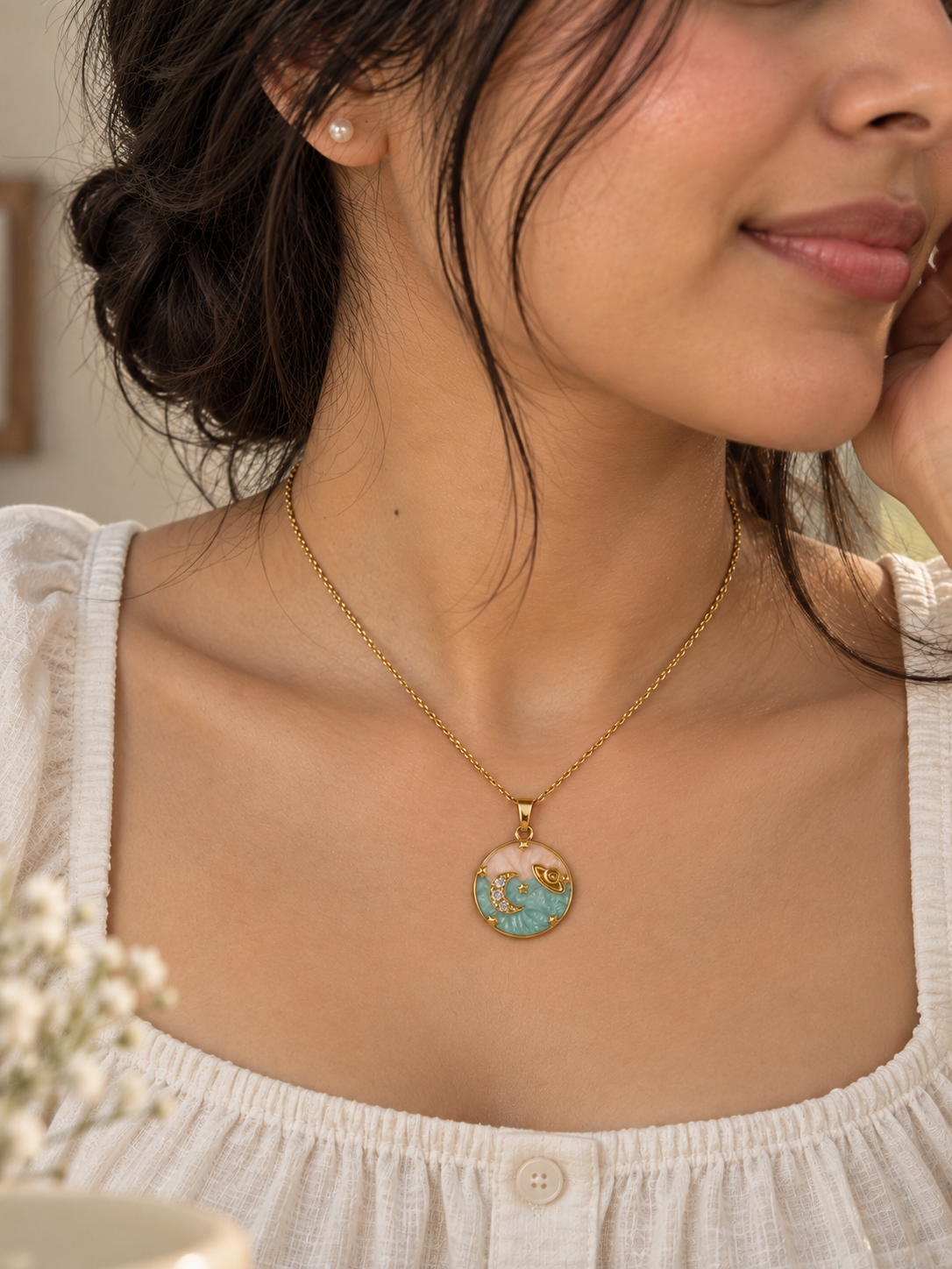 The Cosmic Dusk Medallion Necklace