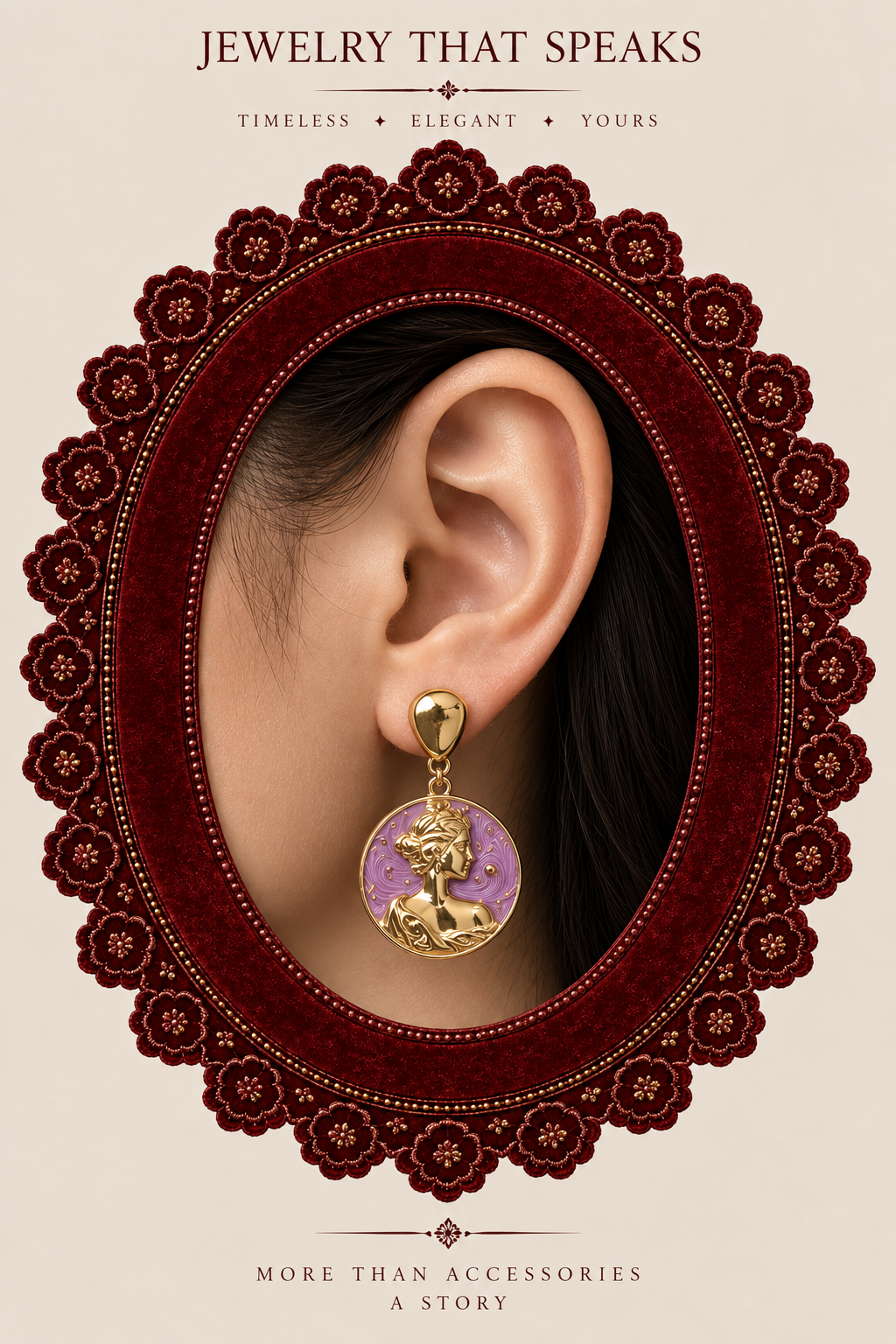 The Vintage Cameo Portrait Drops