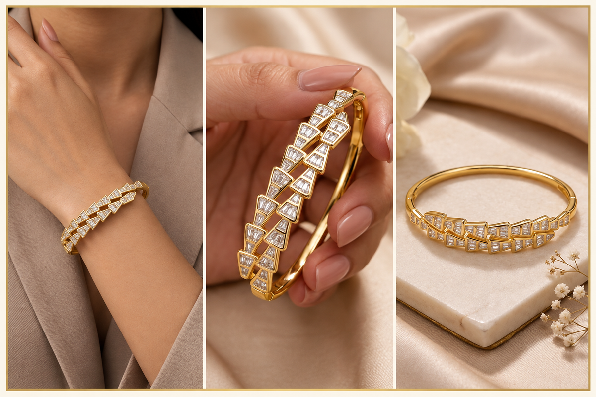 The Deco Baguette Cuff