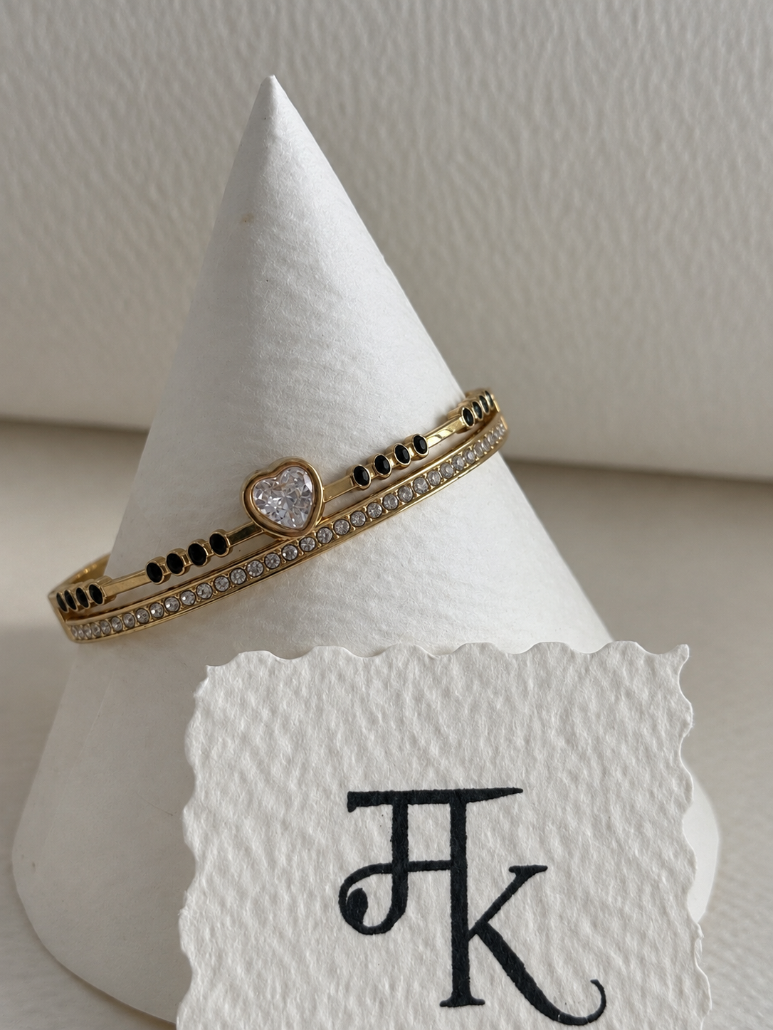 The Noir & Heart Crown Bracelet