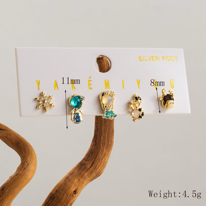 Princess Style Stud Earrings
