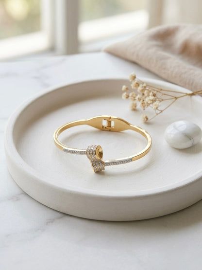The Entwine Pavé Knot Bangle Bracelet