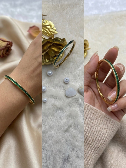 The Linear Emerald Cuff