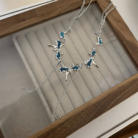 The Molten Azure Drip Necklace