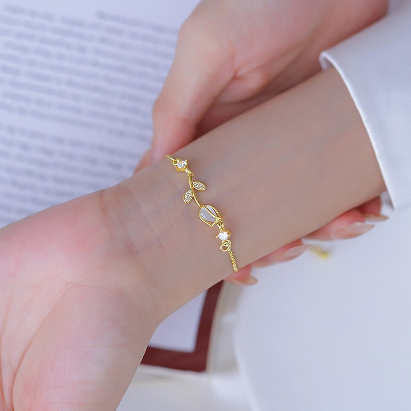 The Opalescent Tulip Bracelet
