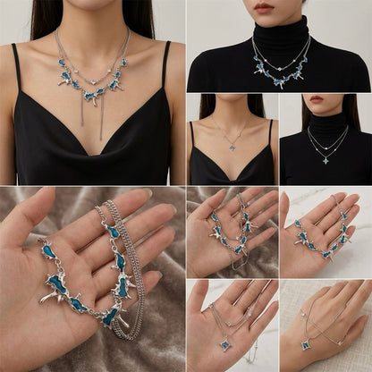 The Molten Azure Drip Necklace