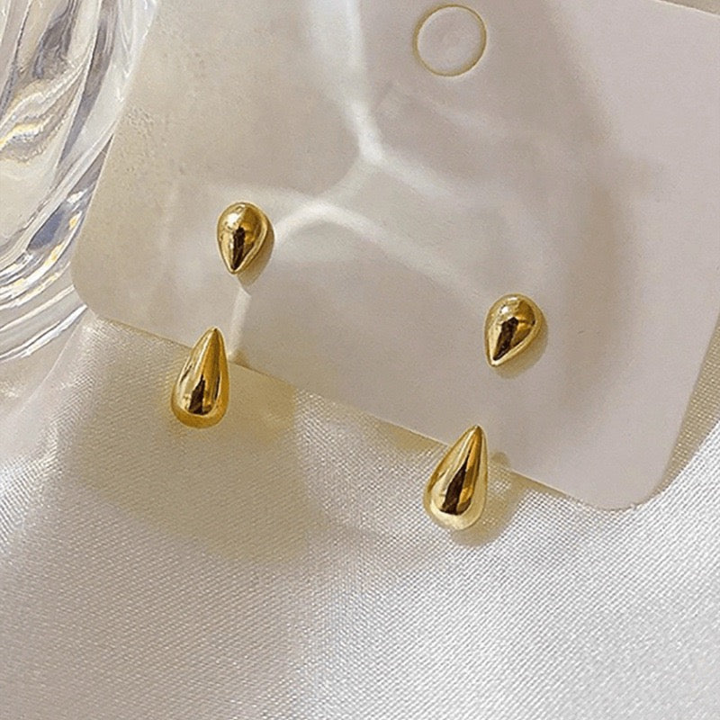 The Liquid Metal Droplet Studs (Gold)