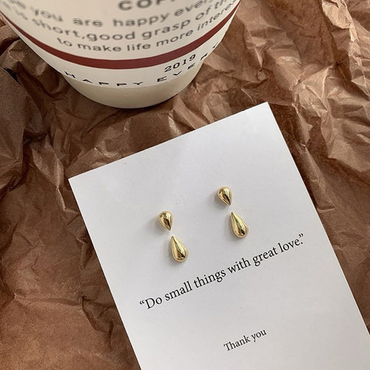 The Liquid Metal Droplet Studs (Gold)