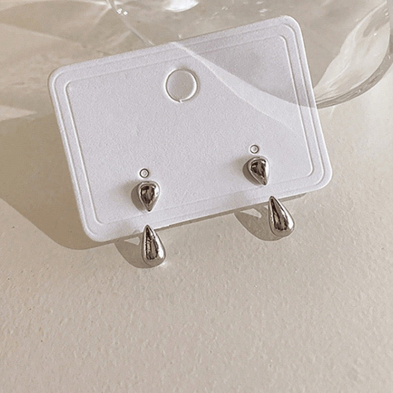 The Liquid Metal Droplet Studs (Silver)
