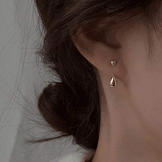 The Liquid Metal Droplet Studs (Silver)